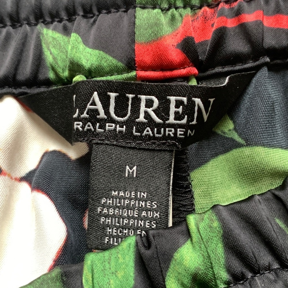 Lauren Ralph Lauren Womens MultiColor Floral Satin‎ Charmeuse Wide-Leg Pant - Picture 8 of 10